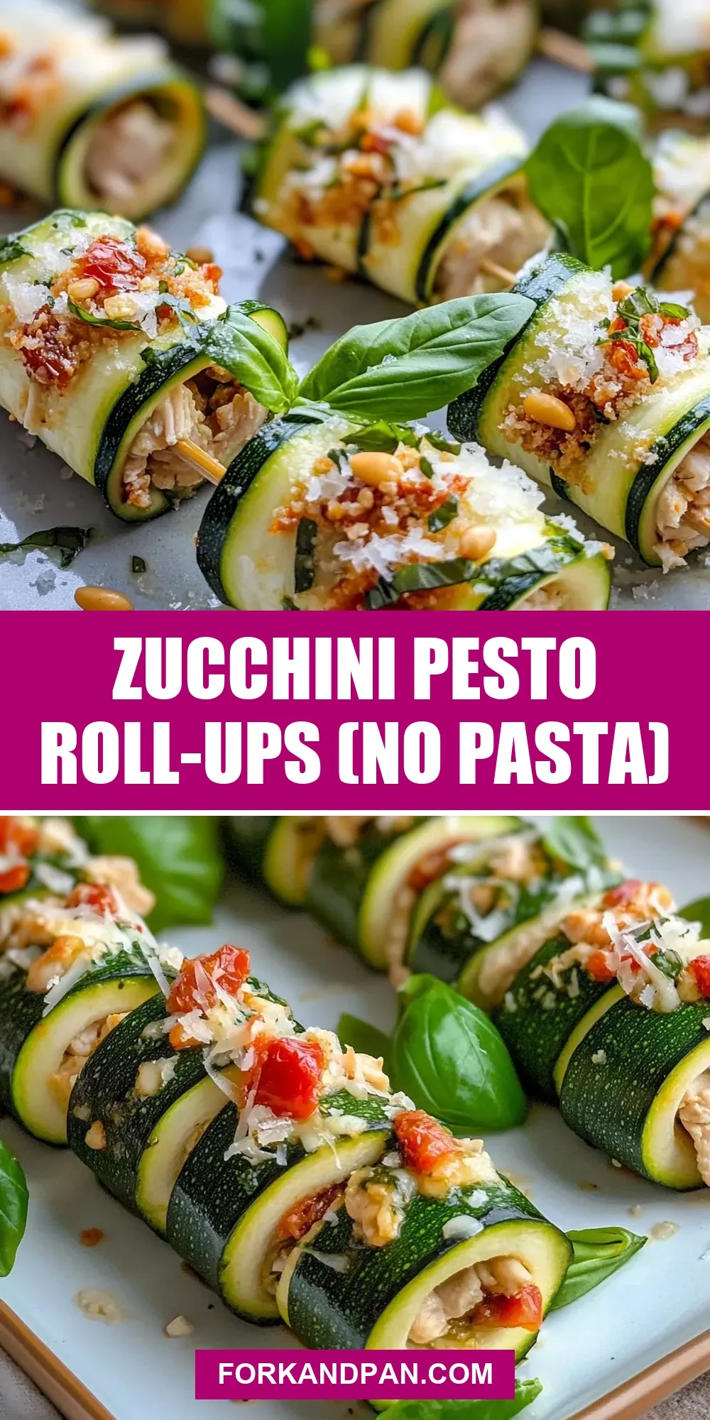 Zucchini Pesto Roll-Ups (No Pasta) (Tasty & Delicious)