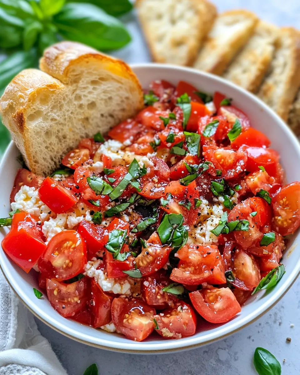 Delicious 5-Minute Tomato Bruschetta Cottage Dip plate image