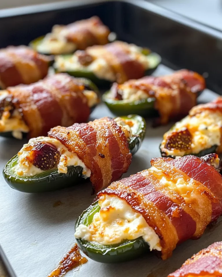 Tasty Bacon-Wrapped Fig-Jam Jalapeño Poppers shot