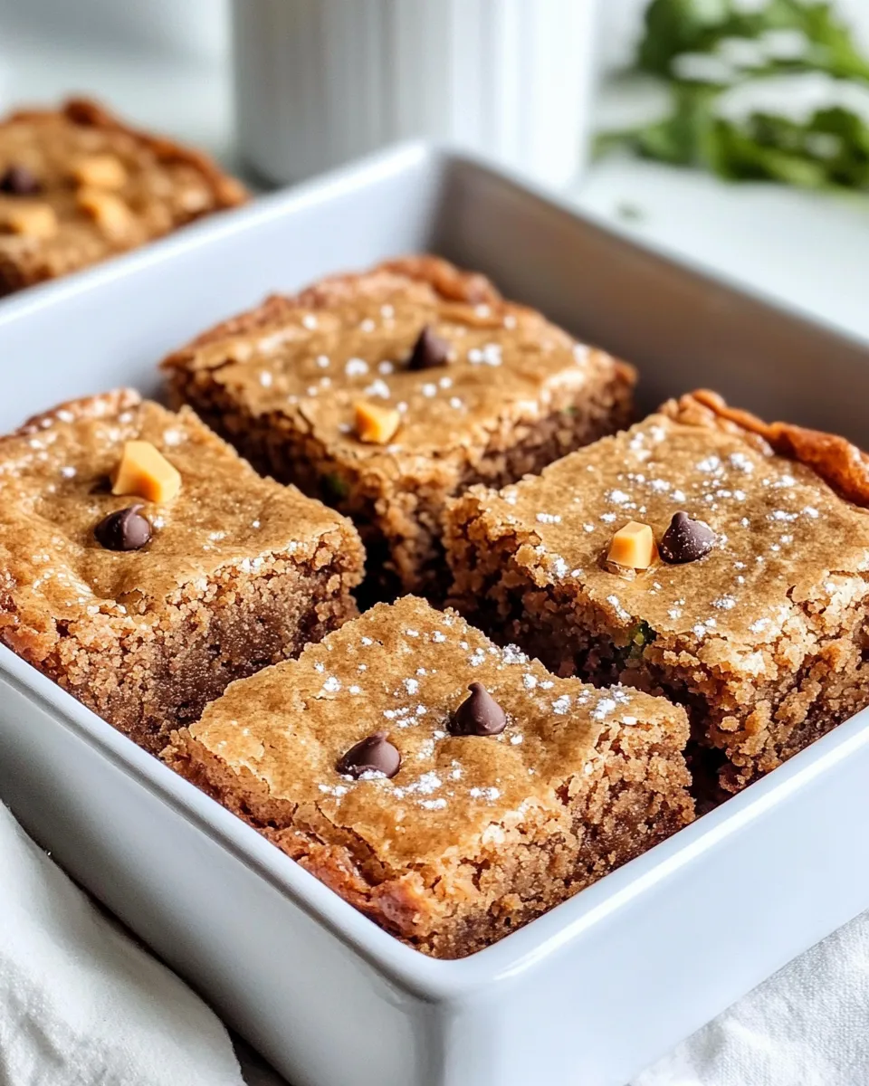 Easy Butterscotch Zucchini Blondies (Browned Butter) recipe image