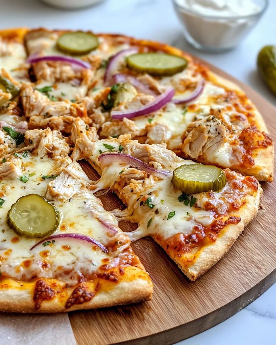 Classic Chicken Breast & Refrigerator Pickle Pizza image