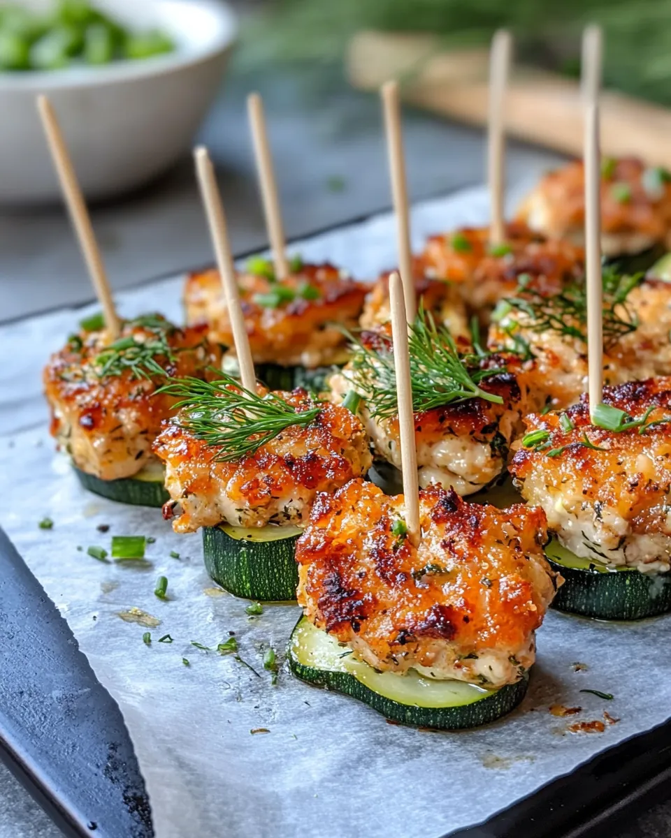 Classic Dill-Pickle Chicken Zucchini Poppers dish photo