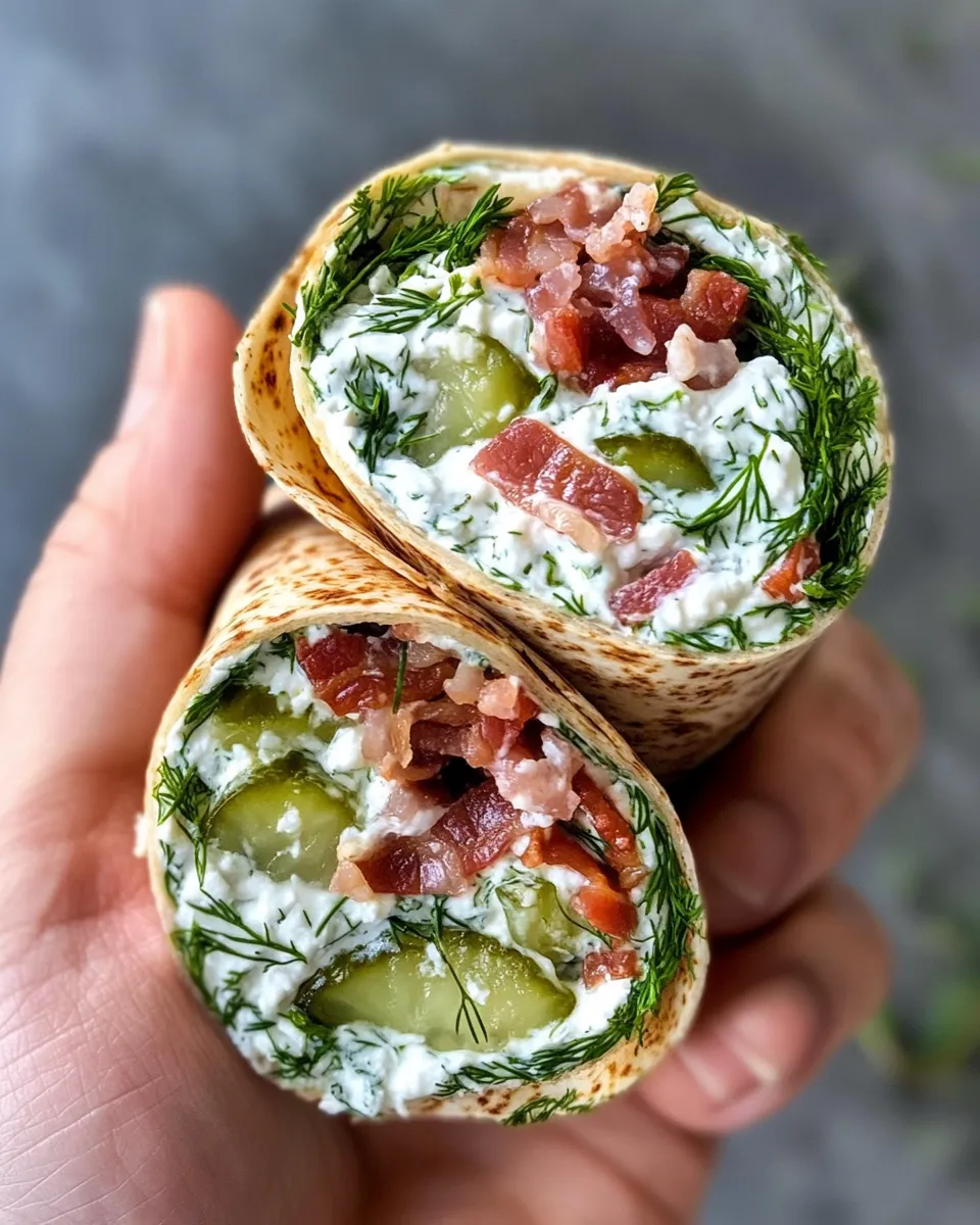 Easy Dill-Pickle Cottage-Cheese Wrap Hack food shot