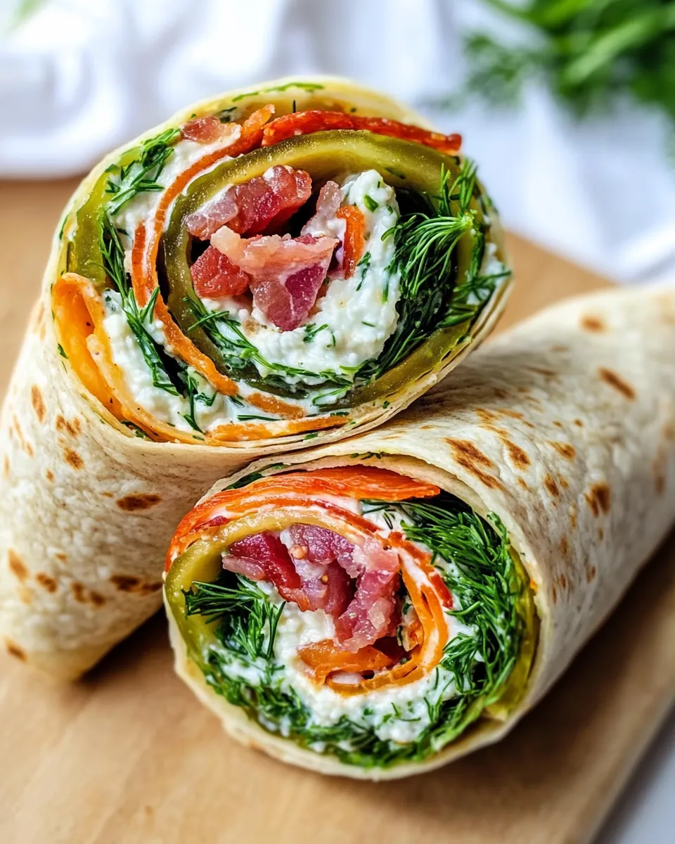 Delicious Dill-Pickle Cottage-Cheese Wrap Hack image