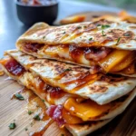 Delicious Fig-Jam & Peach Brie Quesadillas recipe photo