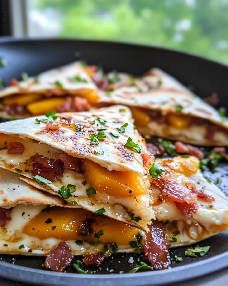 Tasty Fig-Jam & Peach Brie Quesadillas dish photo