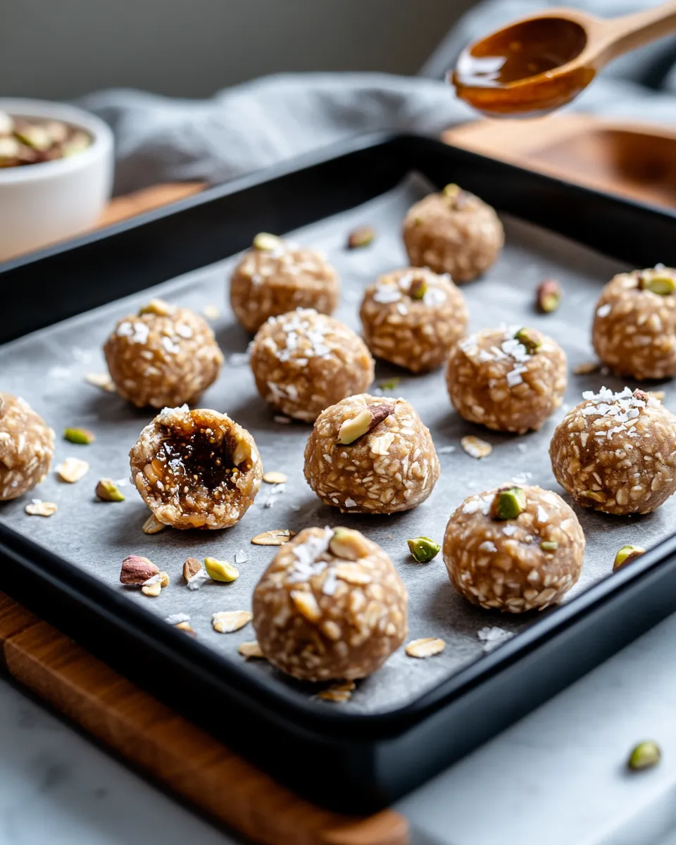 Easy Fig-Jam & Pistachio Energy Bites food shot