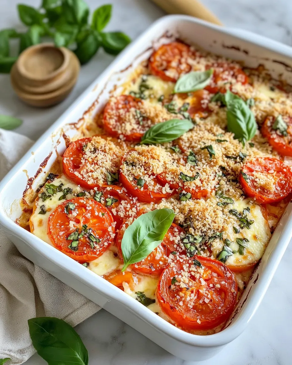 Easy Garlic-Parmesan Tomato Casserole Gratin recipe photo