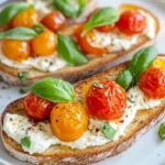 Homemade Hot Honey Tomato-Ricotta Toasts recipe photo