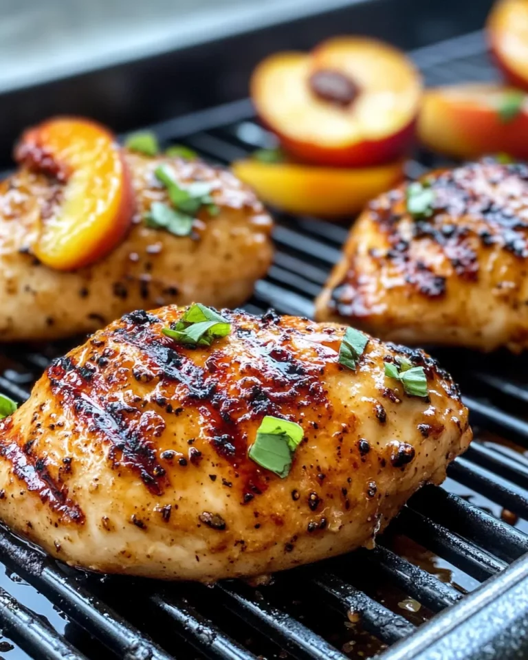 Homemade Maple-Mustard Chicken with Pickled Peaches recipe photo
