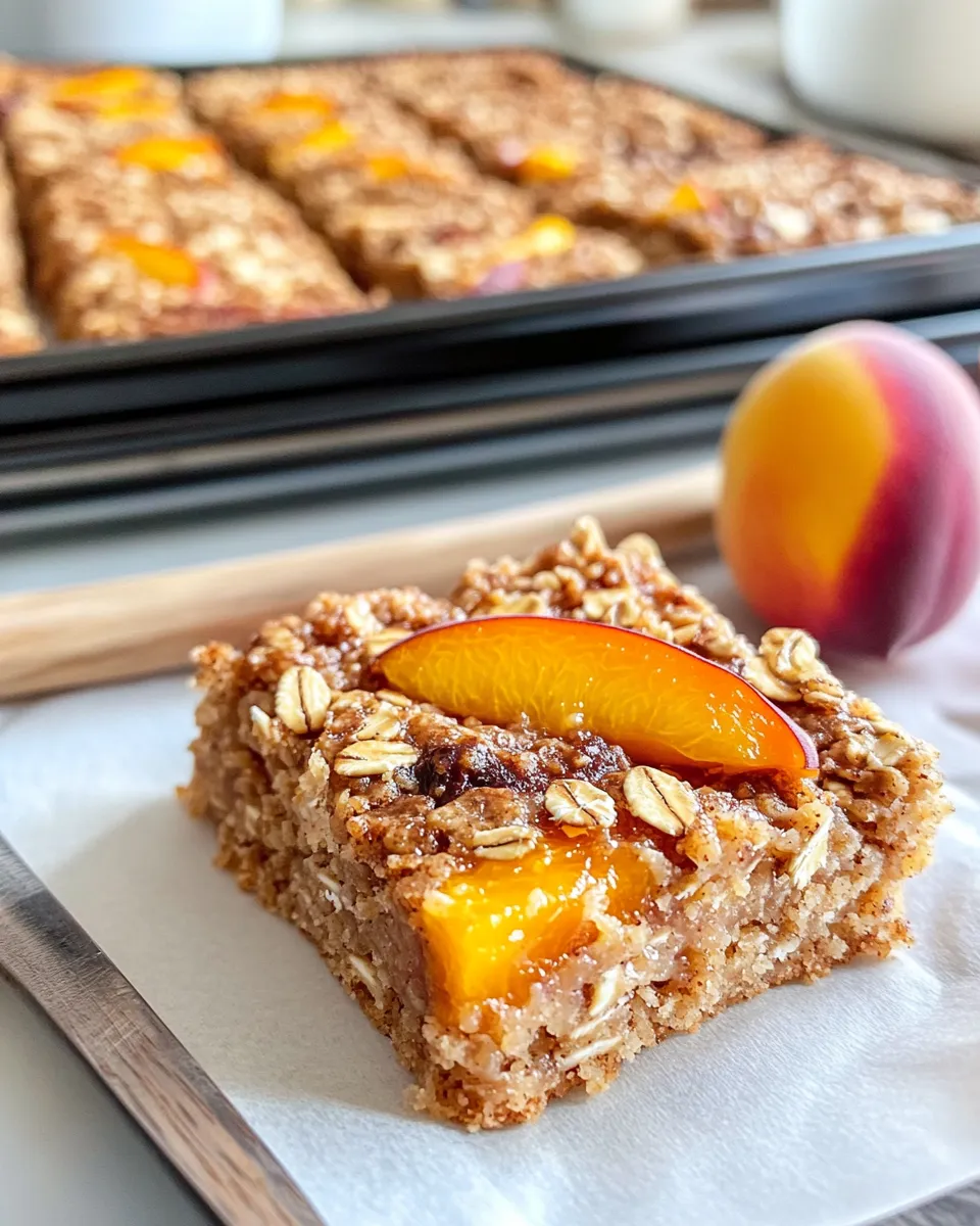 Classic Nectarine-Peach Oatmeal Cookie Bars image