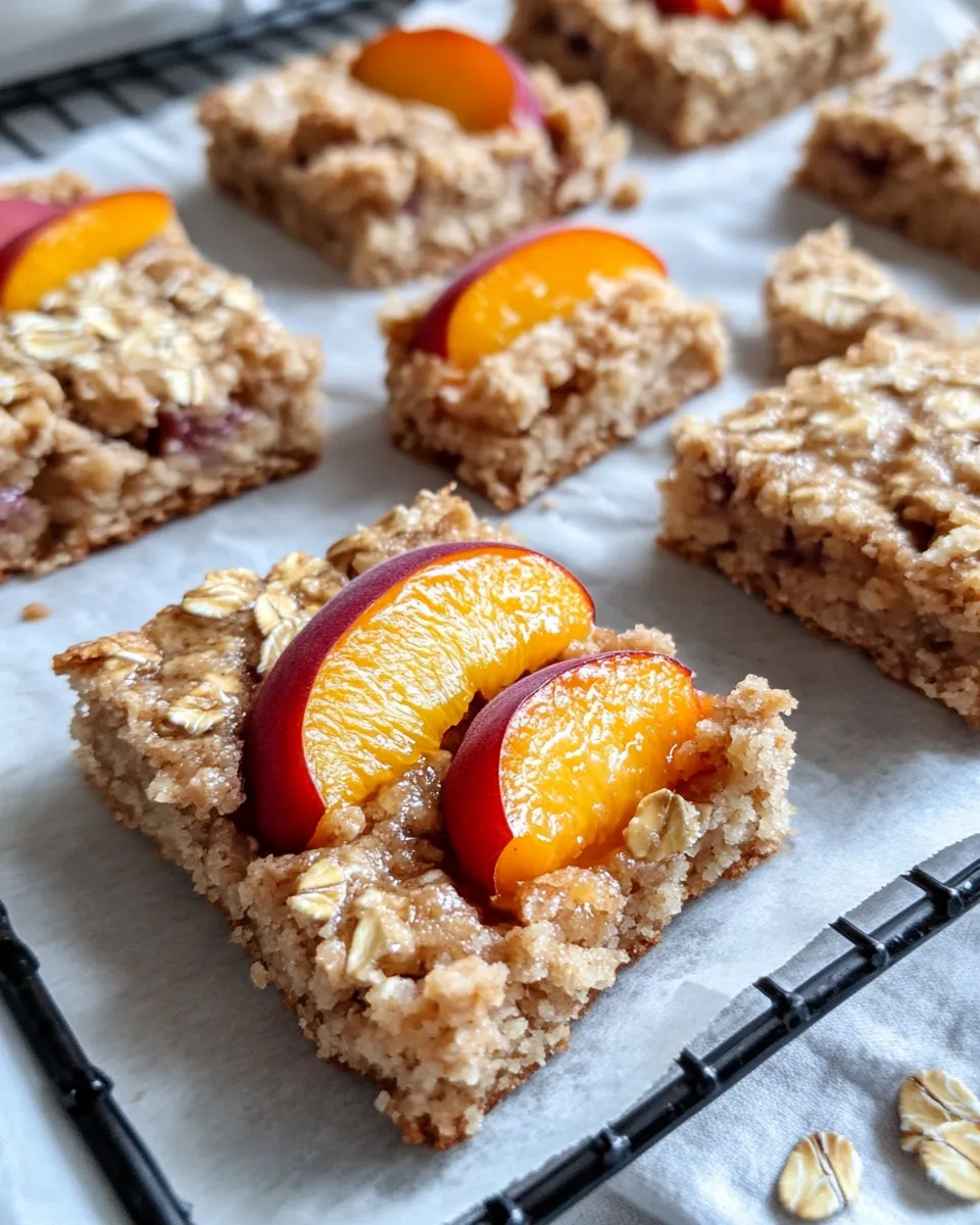 Easy Nectarine-Peach Oatmeal Cookie Bars recipe photo