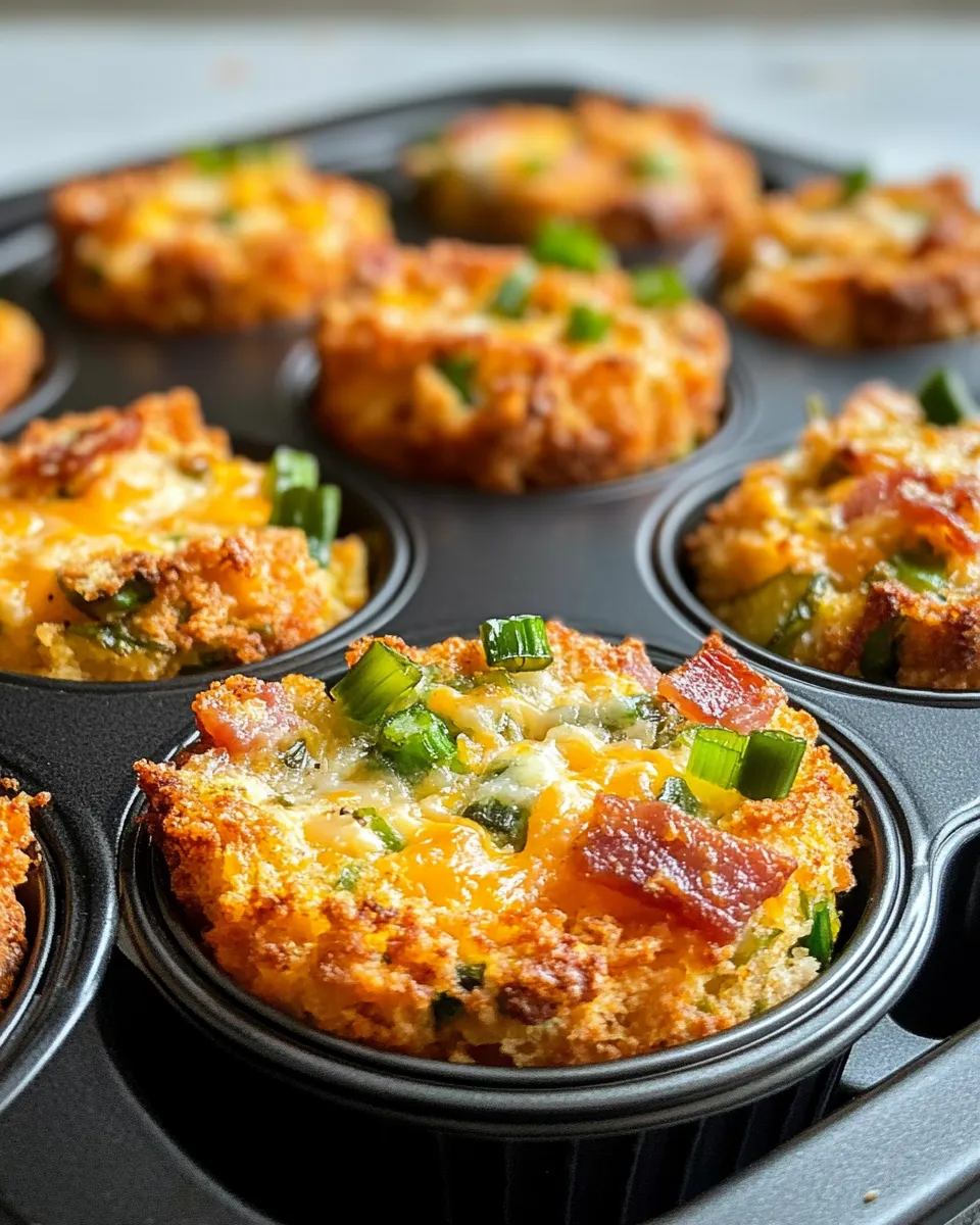 Easy Pickled Okra Cornbread Dressing Cups food shot