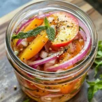 Homemade Quick Pickled Peach Onions (Taco Topper) photo