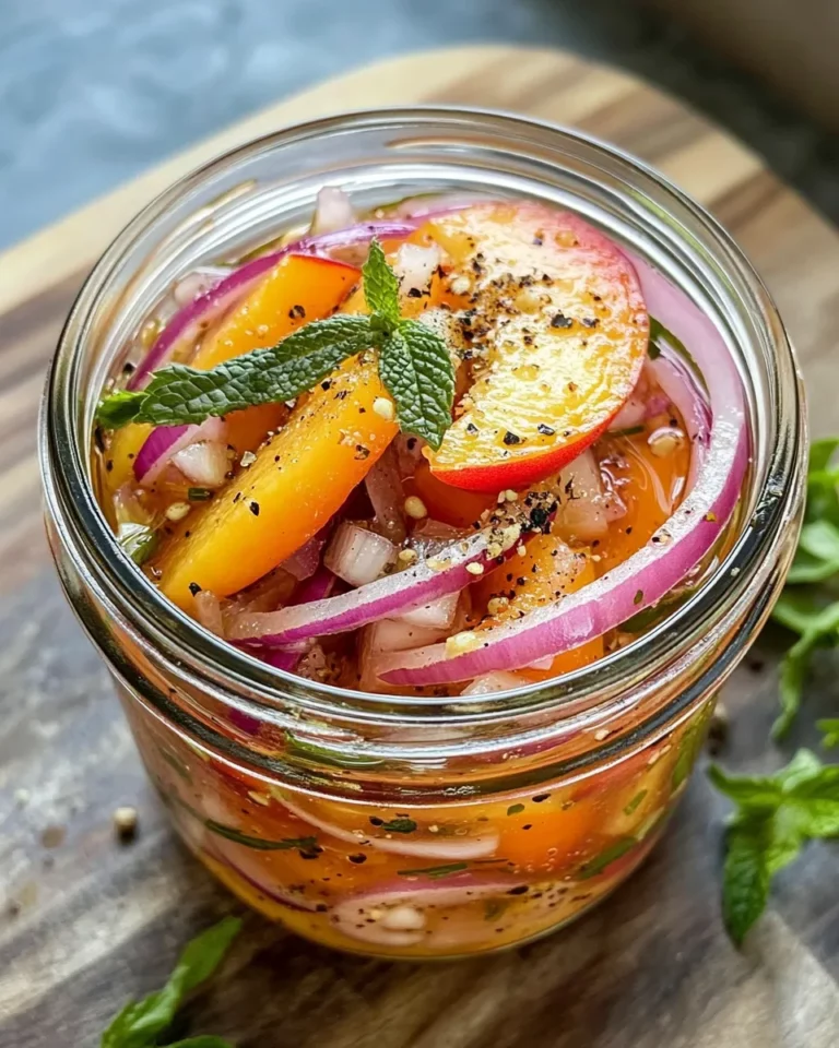 Homemade Quick Pickled Peach Onions (Taco Topper) photo