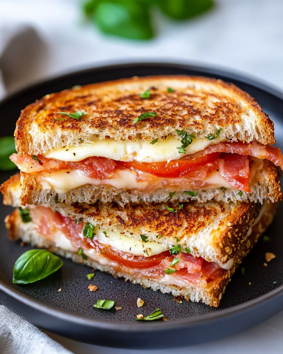 Classic Rustic Tomato & Fig-Jam Grilled Cheese dish photo