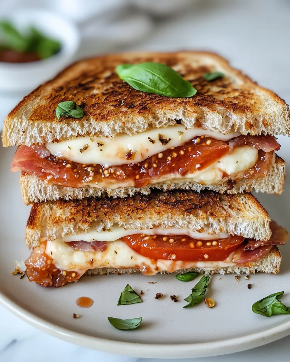 Easy Rustic Tomato & Fig-Jam Grilled Cheese food shot