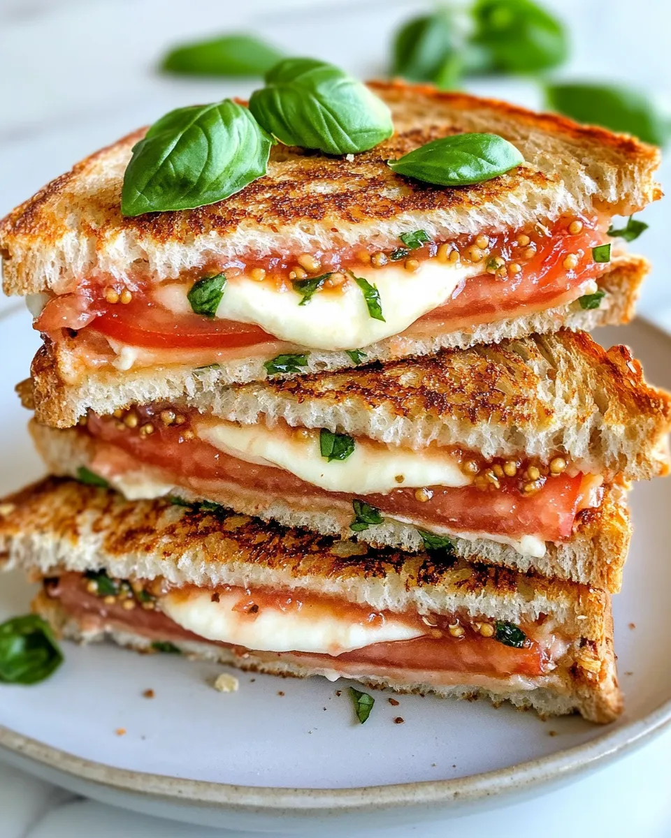 Delicious Rustic Tomato & Fig-Jam Grilled Cheese plate image
