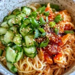 Homemade Spicy Pickled Cucumber Ramen Noodles recipe photo