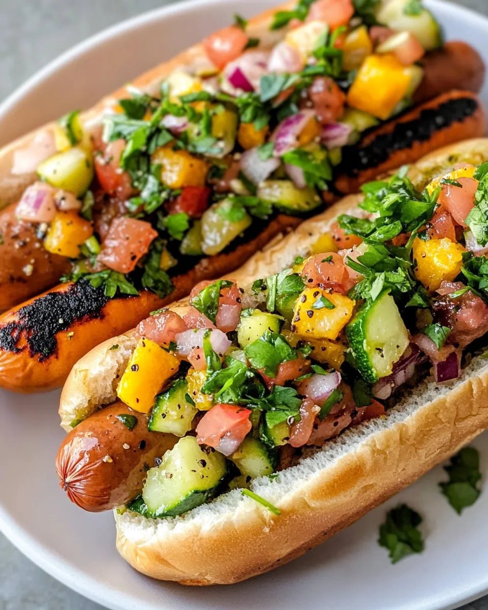 Delicious Summer Squash & Zucchini Pickle Relish Dogs picture