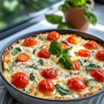Delicious Summer Tomato & Zucchini Crustless Quiche dish photo