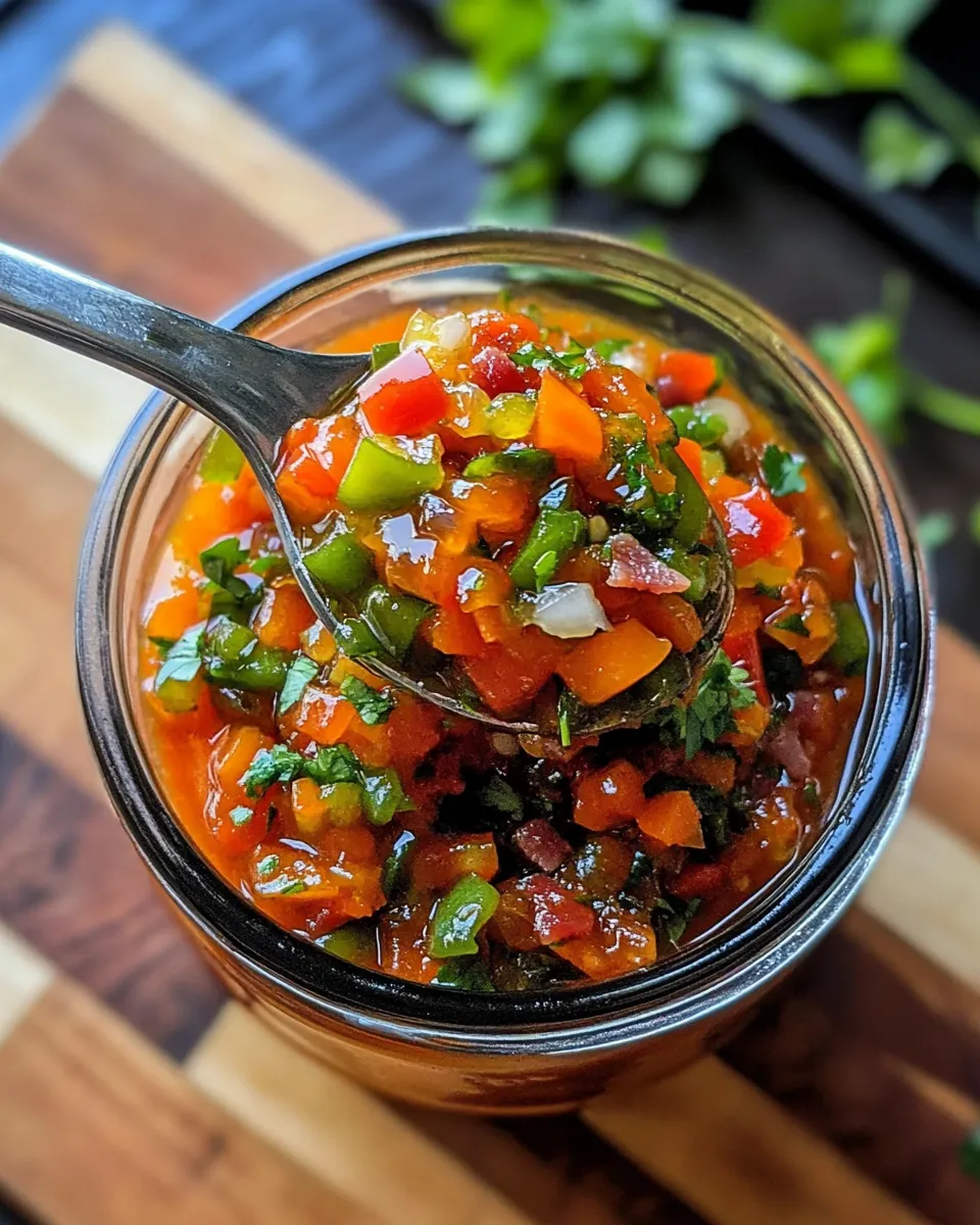 Homemade Sweet-Heat Pickled Pepper Jelly Glaze photo