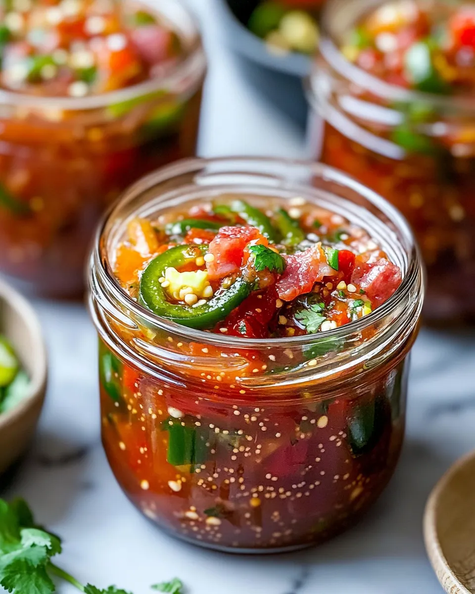 Easy Sweet-Heat Pickled Pepper Jelly Glaze recipe photo