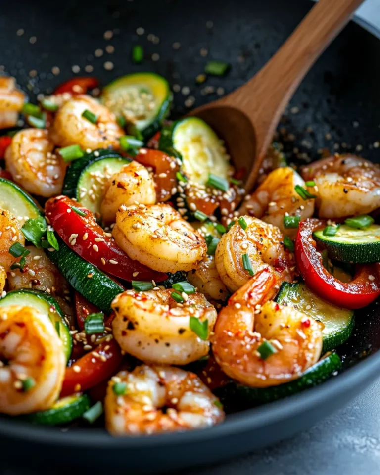 Homemade Sweet Chili Zucchini & Shrimp Skillet recipe photo