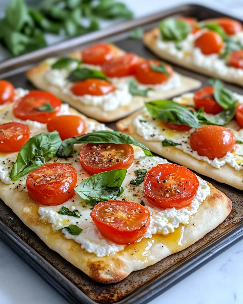 Classic Tomato-Basil Cottage-Cheese Flatbread image