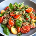 Homemade Tomato & Nectarine Pesto Grain Salad recipe photo