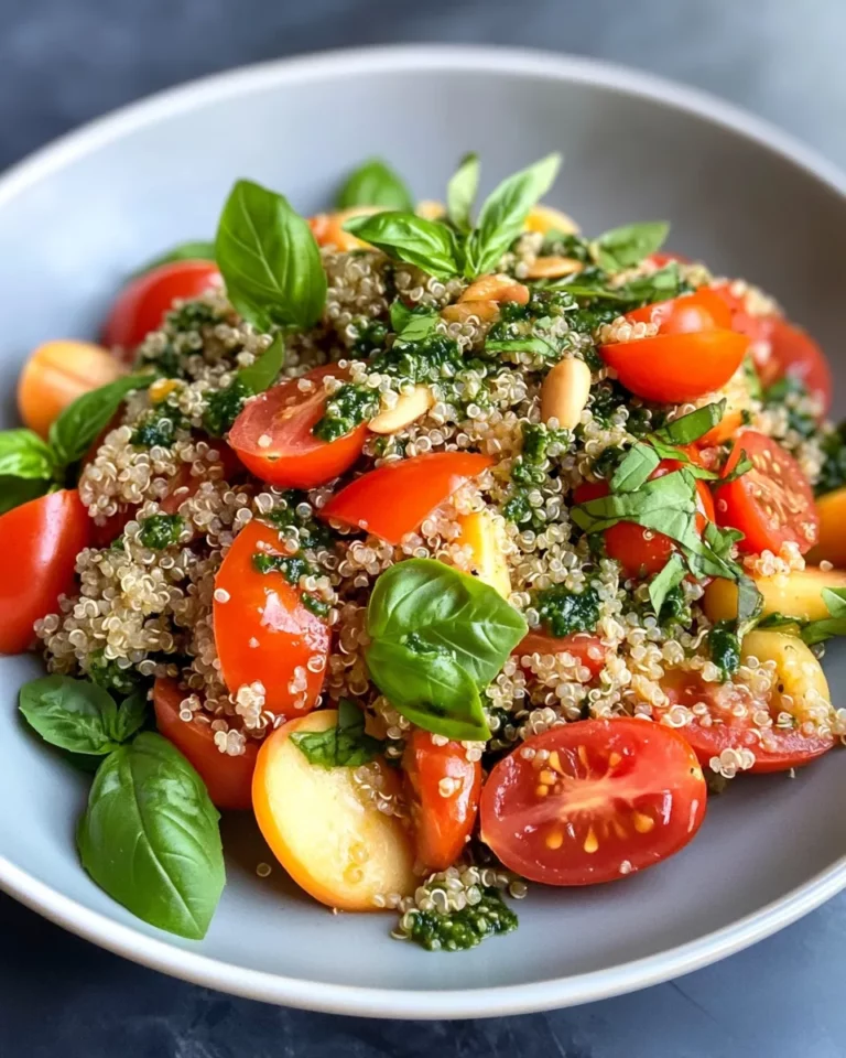 Homemade Tomato & Nectarine Pesto Grain Salad recipe photo
