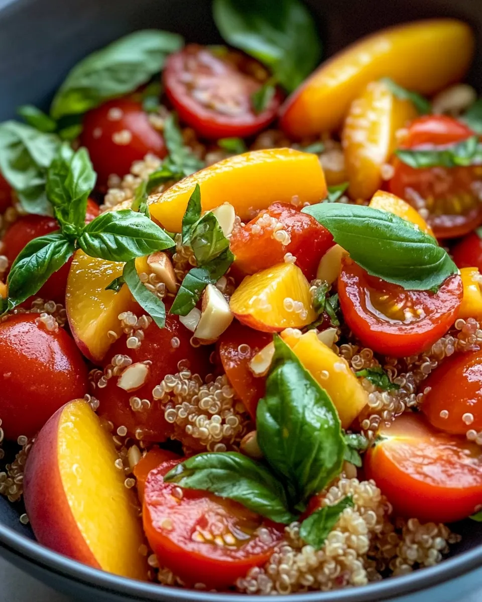 Classic Tomato & Nectarine Pesto Grain Salad dish photo
