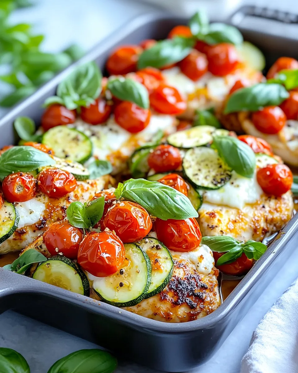 Classic Zucchini Bruschetta Chicken Bake image