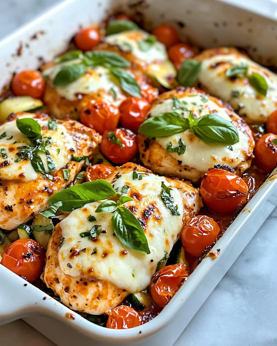 Easy Zucchini Bruschetta Chicken Bake recipe photo