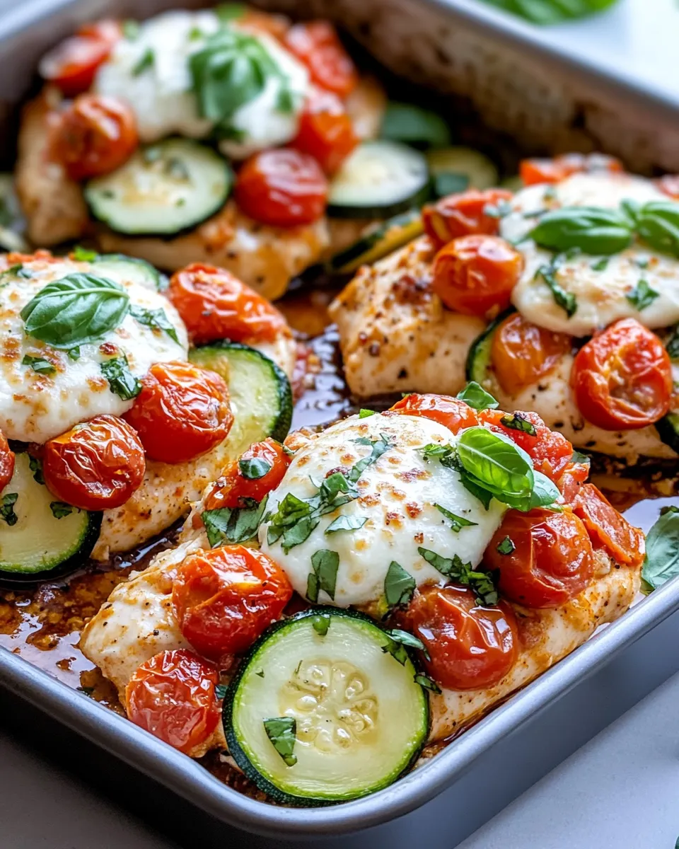 Delicious Zucchini Bruschetta Chicken Bake dish photo