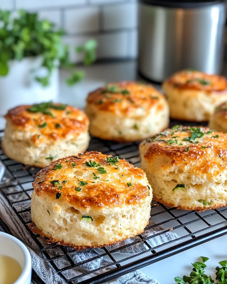 Easy Zucchini Parmesan Biscuits (Drop Style) food shot
