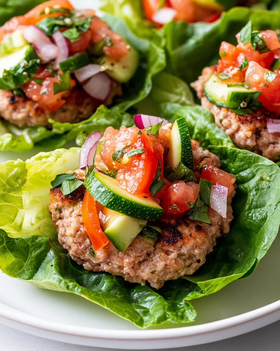 Classic Zucchini Relish Turkey Burger Wraps image
