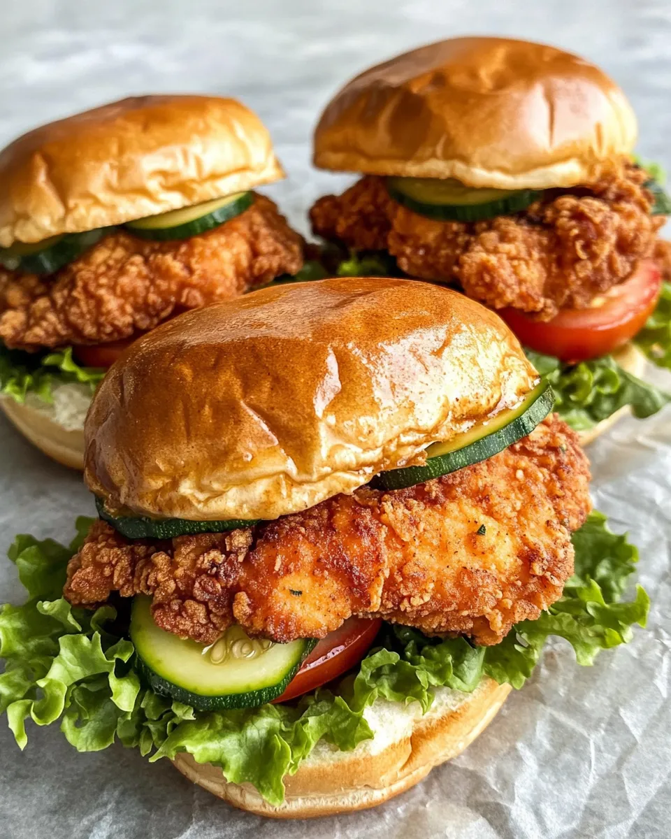 Easy Zucchini Relish & Fried Chicken Sandwich recipe photo