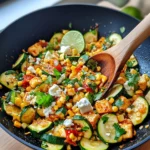 Homemade Zucchini & Corn Elote Skillet photo