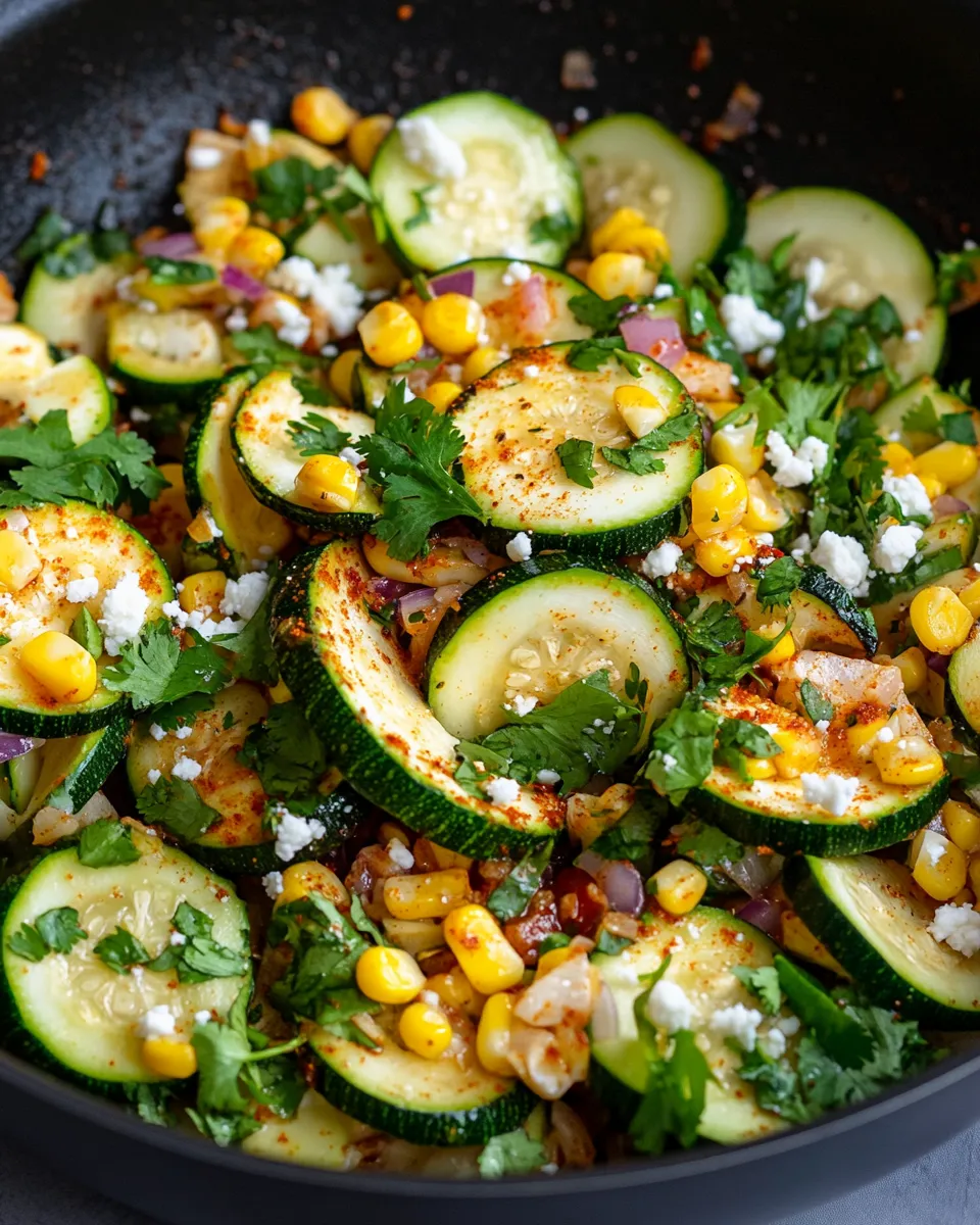 Easy Zucchini & Corn Elote Skillet recipe photo