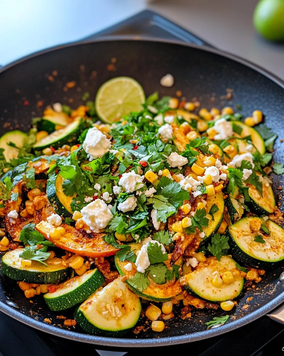 Delicious Zucchini & Corn Elote Skillet dish photo