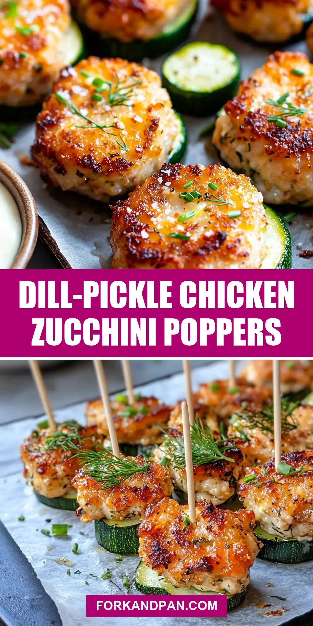 Dill-Pickle Chicken Zucchini Poppers (Delicious & Delicious)