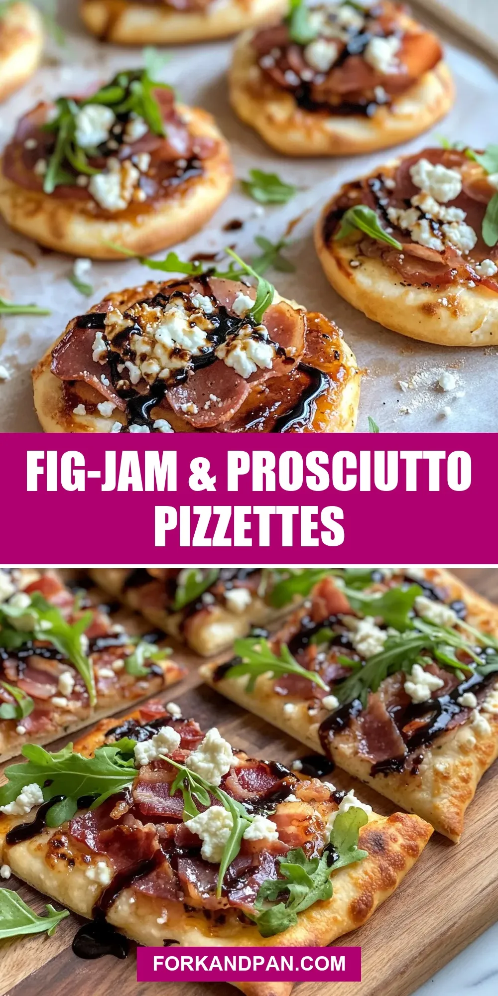 Quick Fig-Jam & Prosciutto Pizzettes