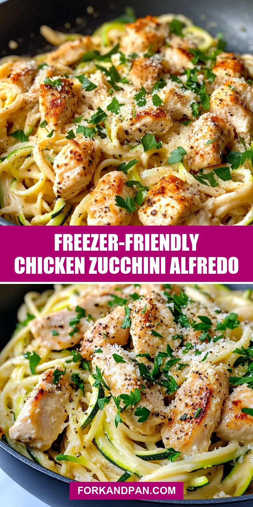 The Best Freezer-Friendly Chicken Zucchini Alfredo Ever