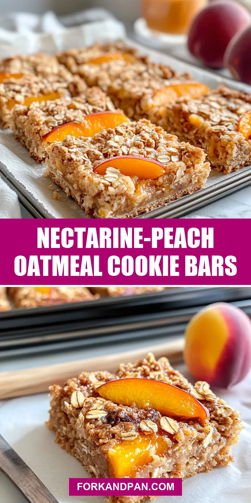 The Best Nectarine-Peach Oatmeal Cookie Bars Ever