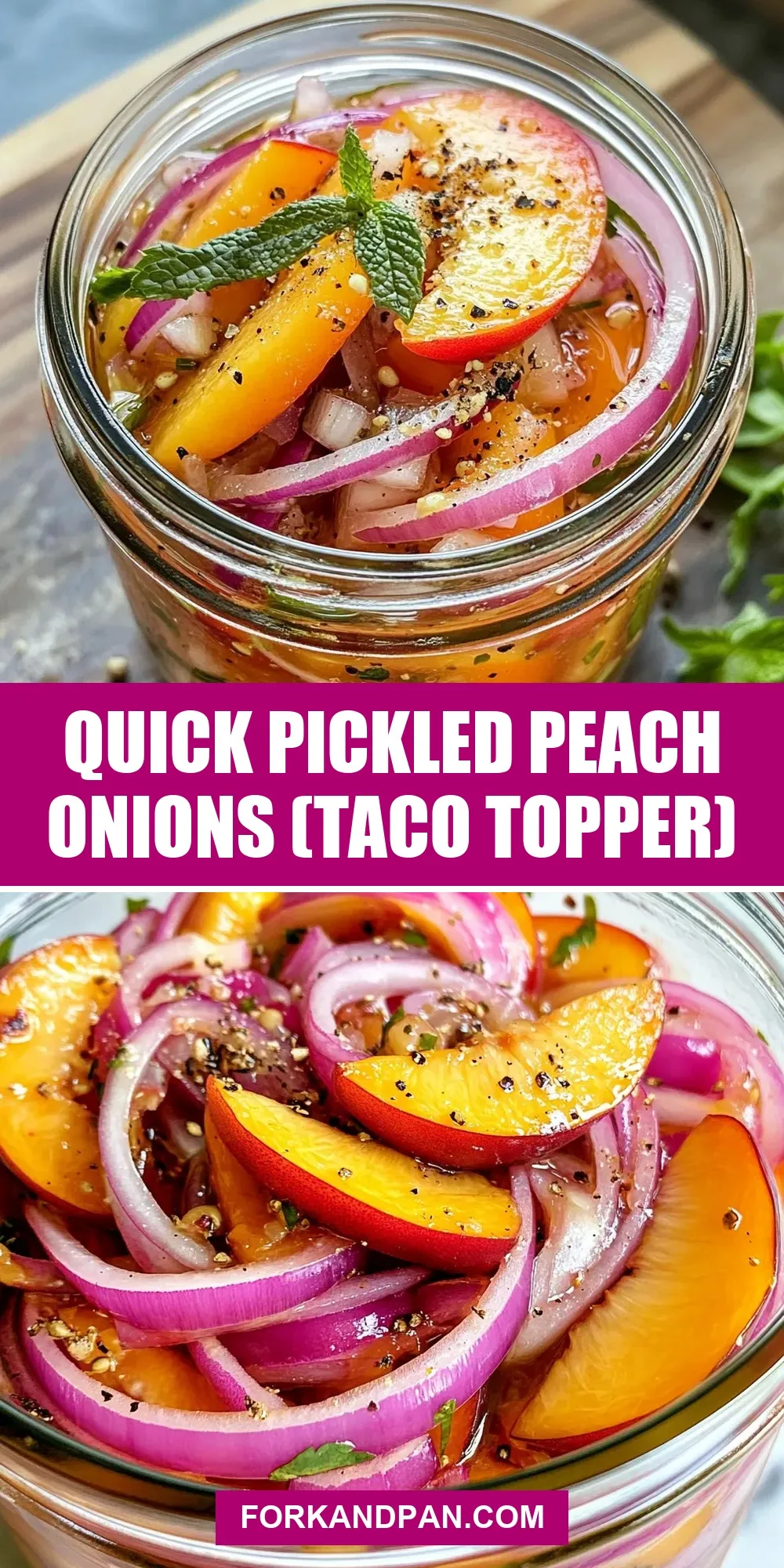 The Best Quick Pickled Peach Onions (Taco Topper) Ever