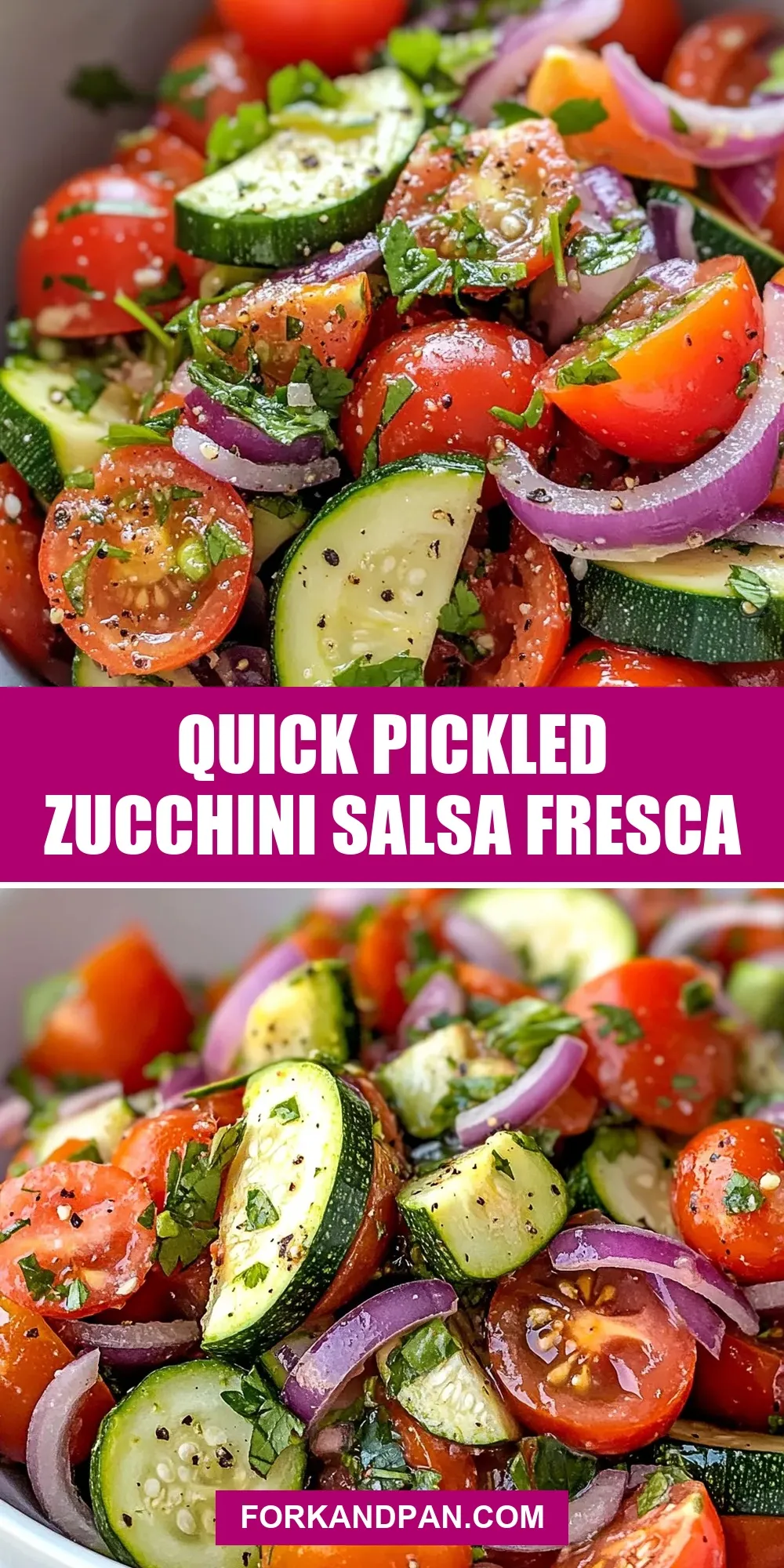 Easy Quick Pickled Zucchini Salsa Fresca Recipe
