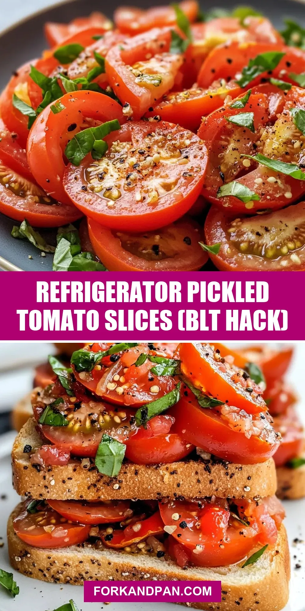 Refrigerator Pickled Tomato Slices (Blt Hack) (Easy & Delicious)