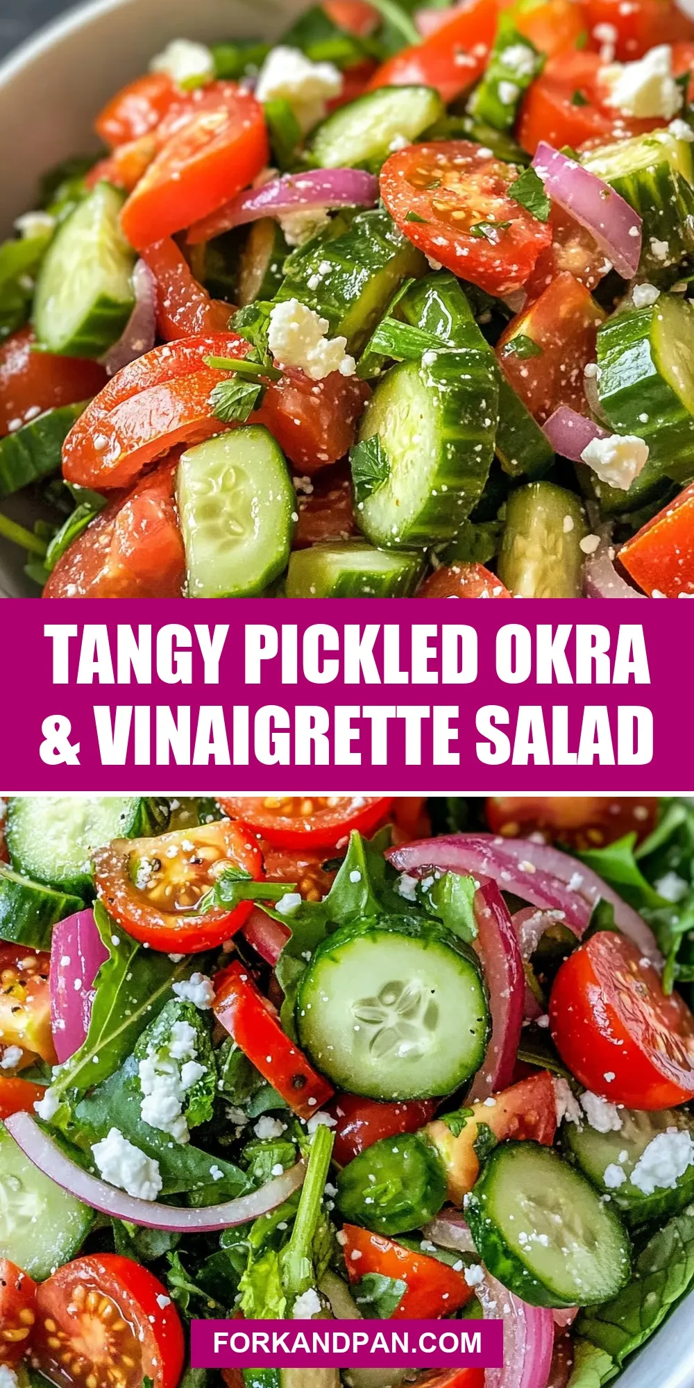 Savory Tangy Pickled Okra & Vinaigrette Salad