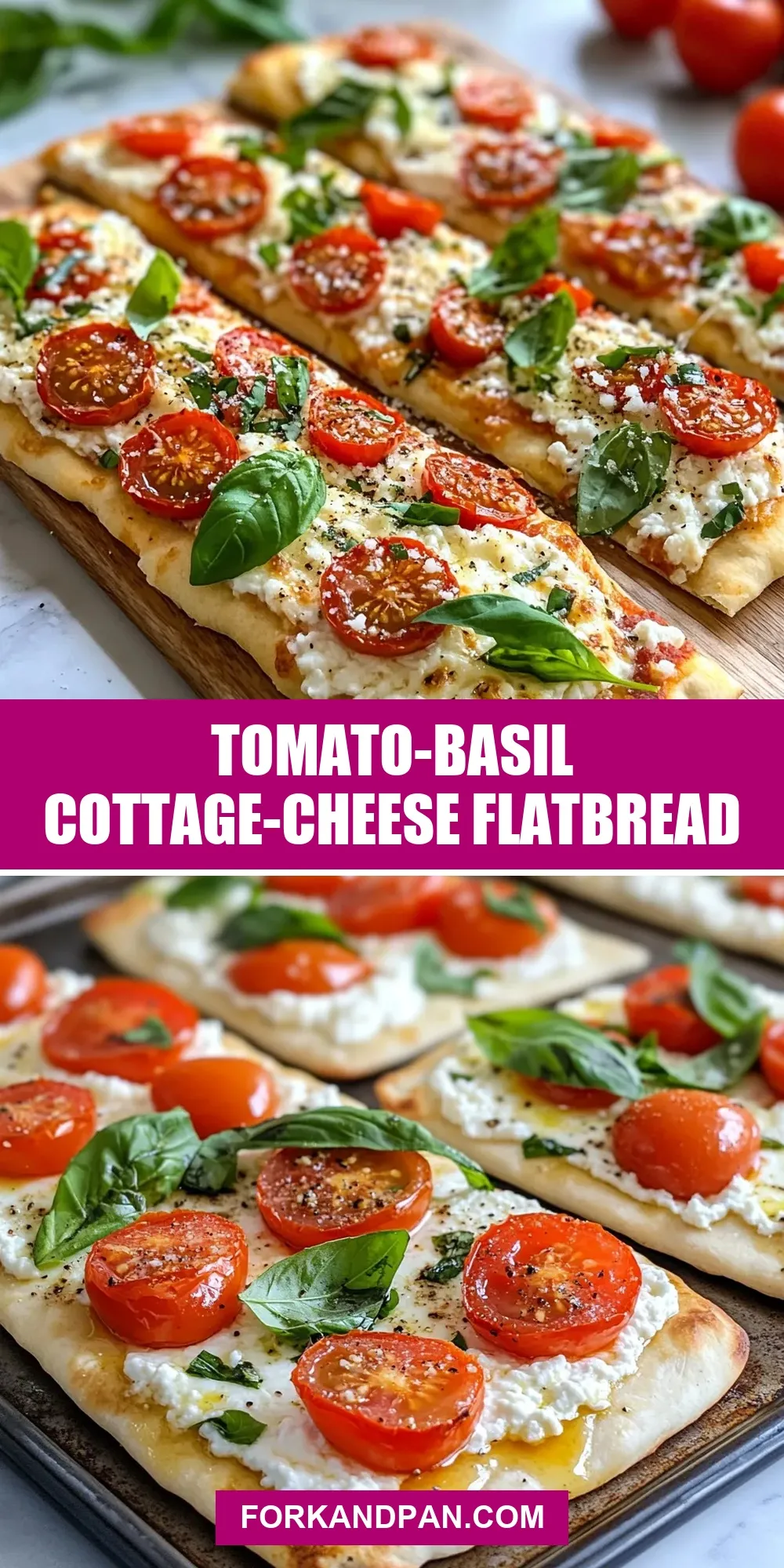Tomato-Basil Cottage-Cheese Flatbread Recipe